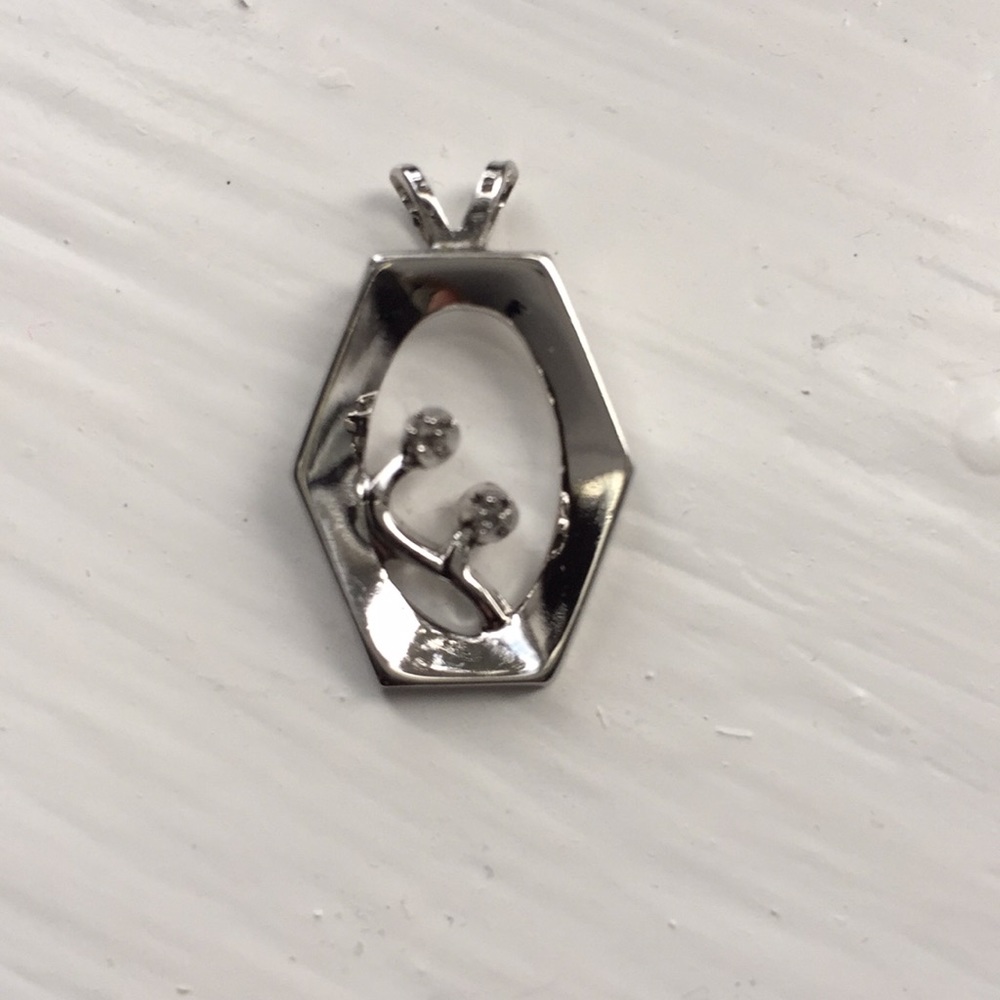 Vintage Sterling/diamond pendant